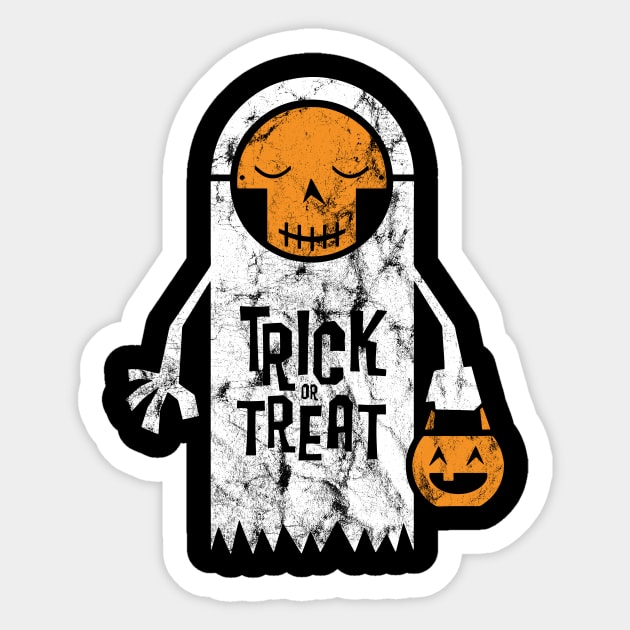 Skeleghost Halloween 2018 Trick or Treat Skeleton Ghost Costume Candy Spooky Goth Gift October Pumpkin Sticker by The October Academy
